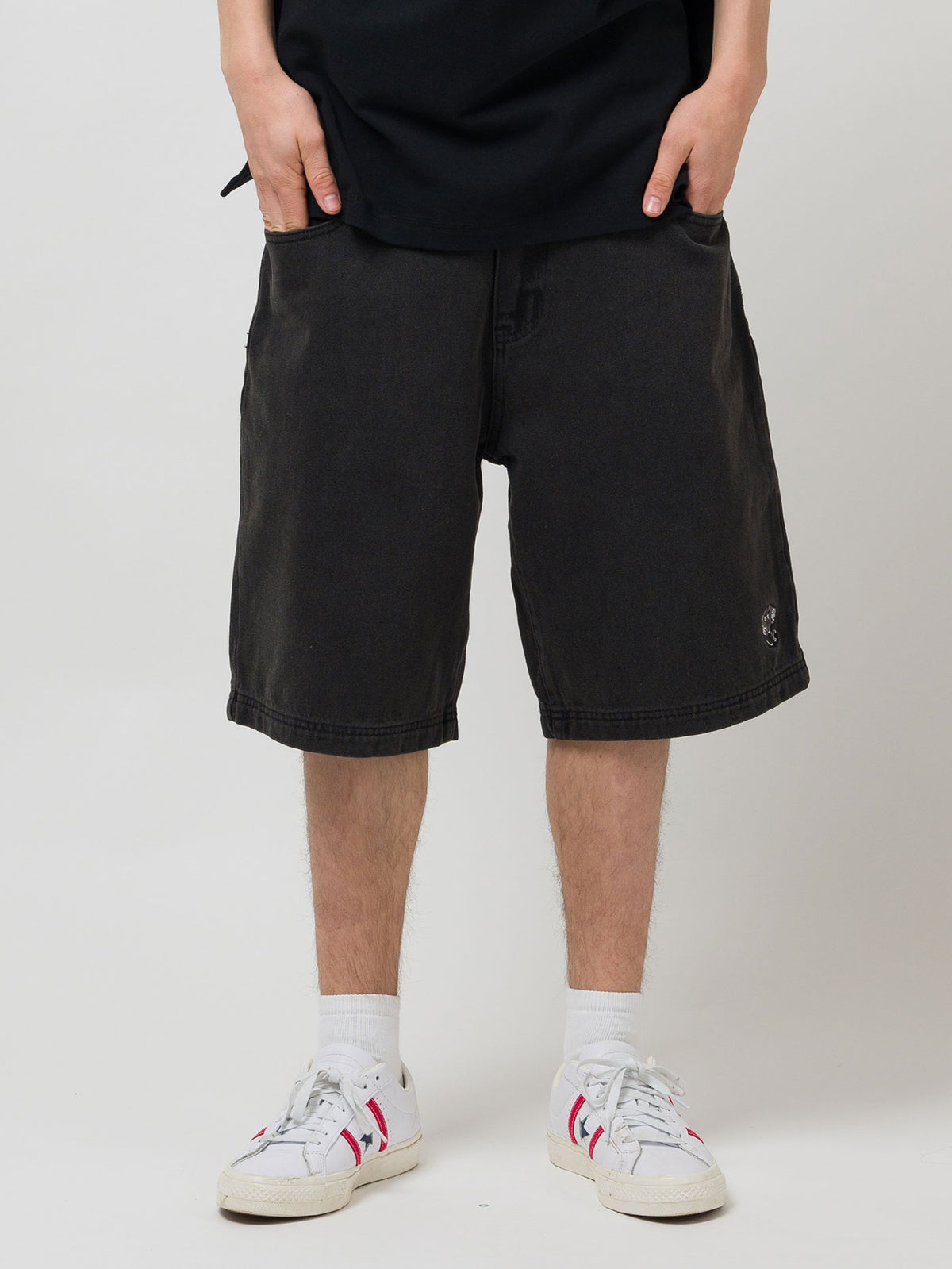 JHORTS DENIM SHORTS | BLACK WASH DENIM