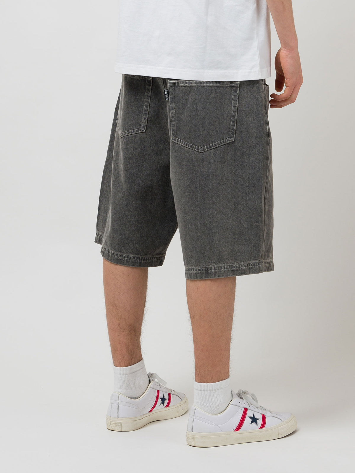 JHORTS DENIM SHORTS | GREY STONEWASH