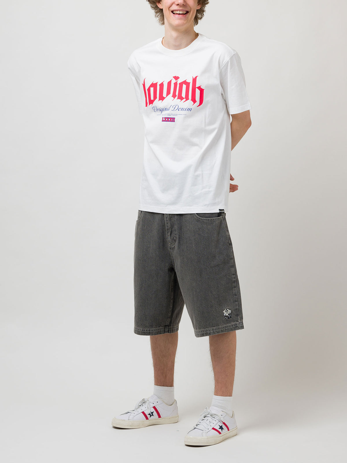 JHORTS DENIM SHORTS | GREY STONEWASH