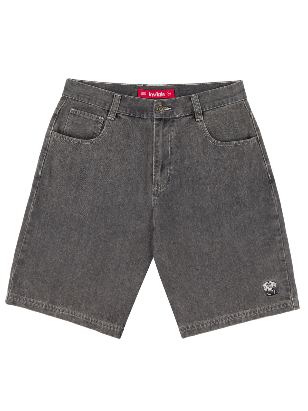 JHORTS DENIM SHORTS | GREY STONEWASH