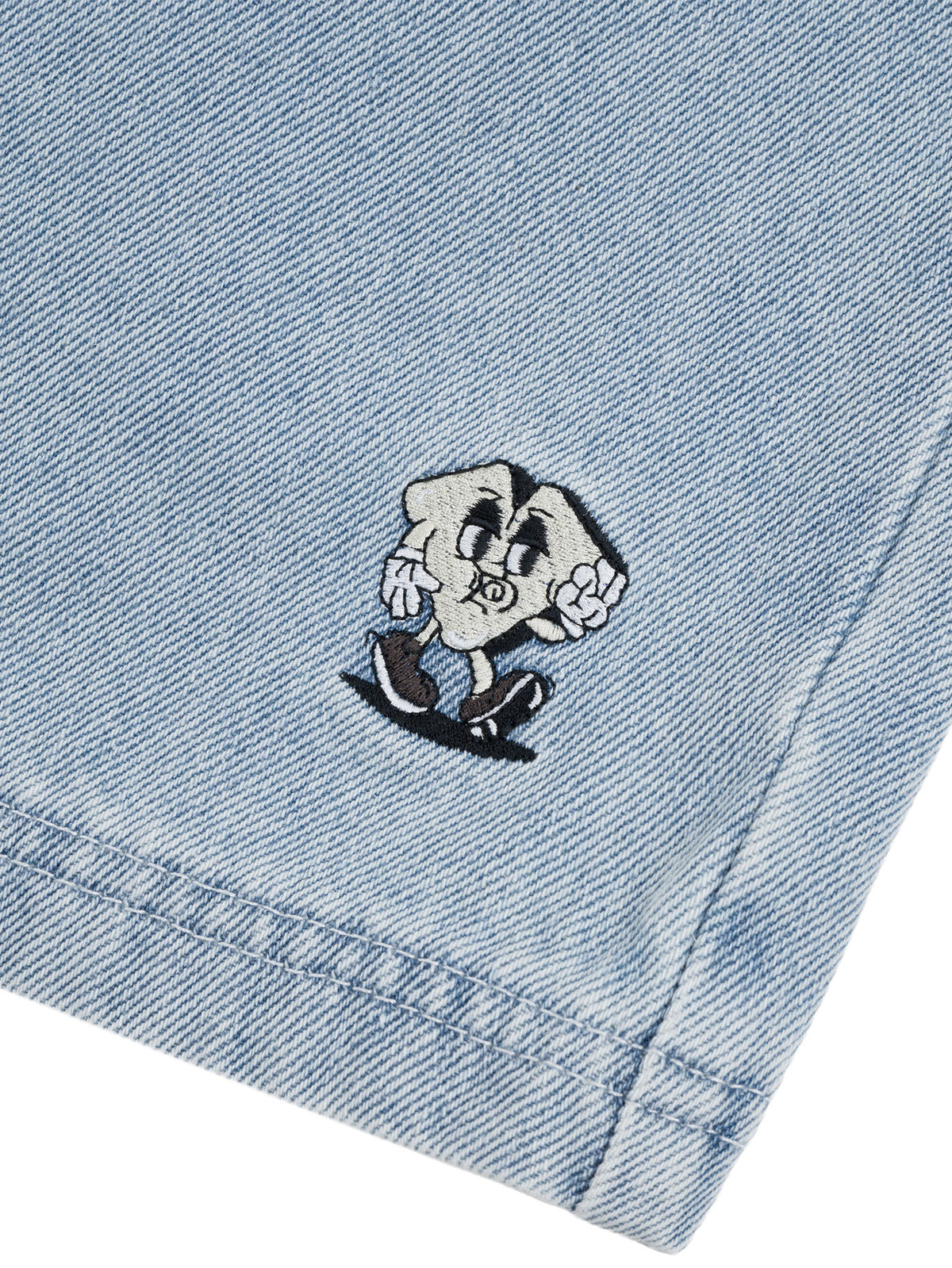 JHORTS DENIM SHORTS | WHITE BLUE WASH