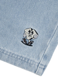 JHORTS DENIM SHORTS | WHITE BLUE WASH