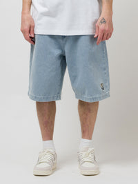 JHORTS DENIM SHORTS | WHITE BLUE WASH