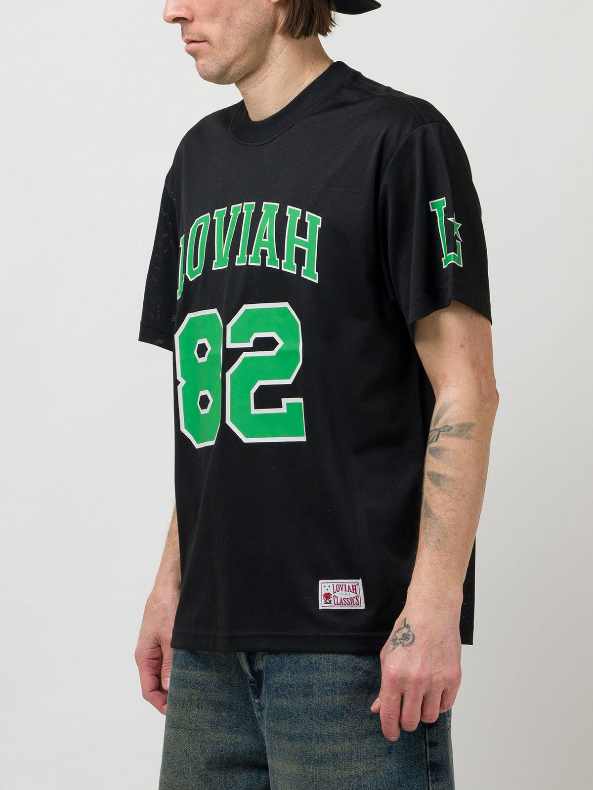 LUCKY CHARM MESH T-SHIRT | BLACK MESH