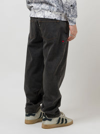 OG BAGGY ACID WASH 5 POCKET DENIM PANTS | BLACK ACID WASH