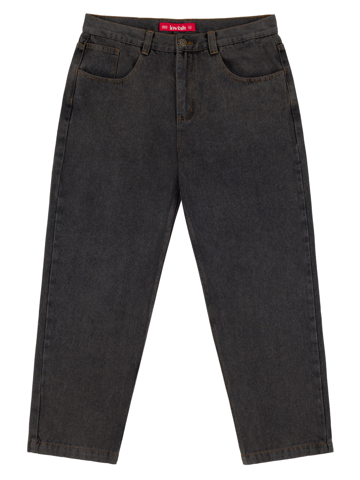 OG BAGGY ACID WASH 5 POCKET DENIM PANTS | BLACK ACID WASH