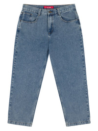 OG BAGGY ACID WASH 5 POCKET DENIM PANTS | INDIGO MEDIUM ACID WASH