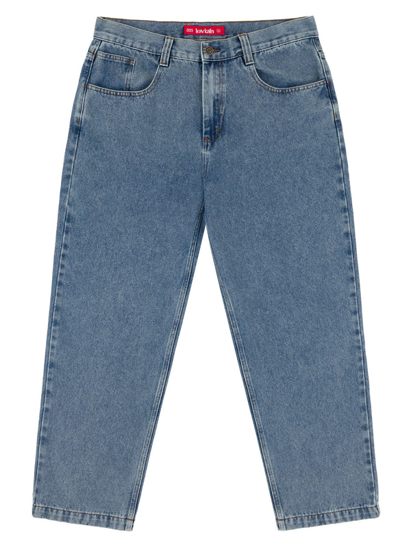 OG BAGGY ACID WASH 5 POCKET DENIM PANTS | INDIGO MEDIUM ACID WASH