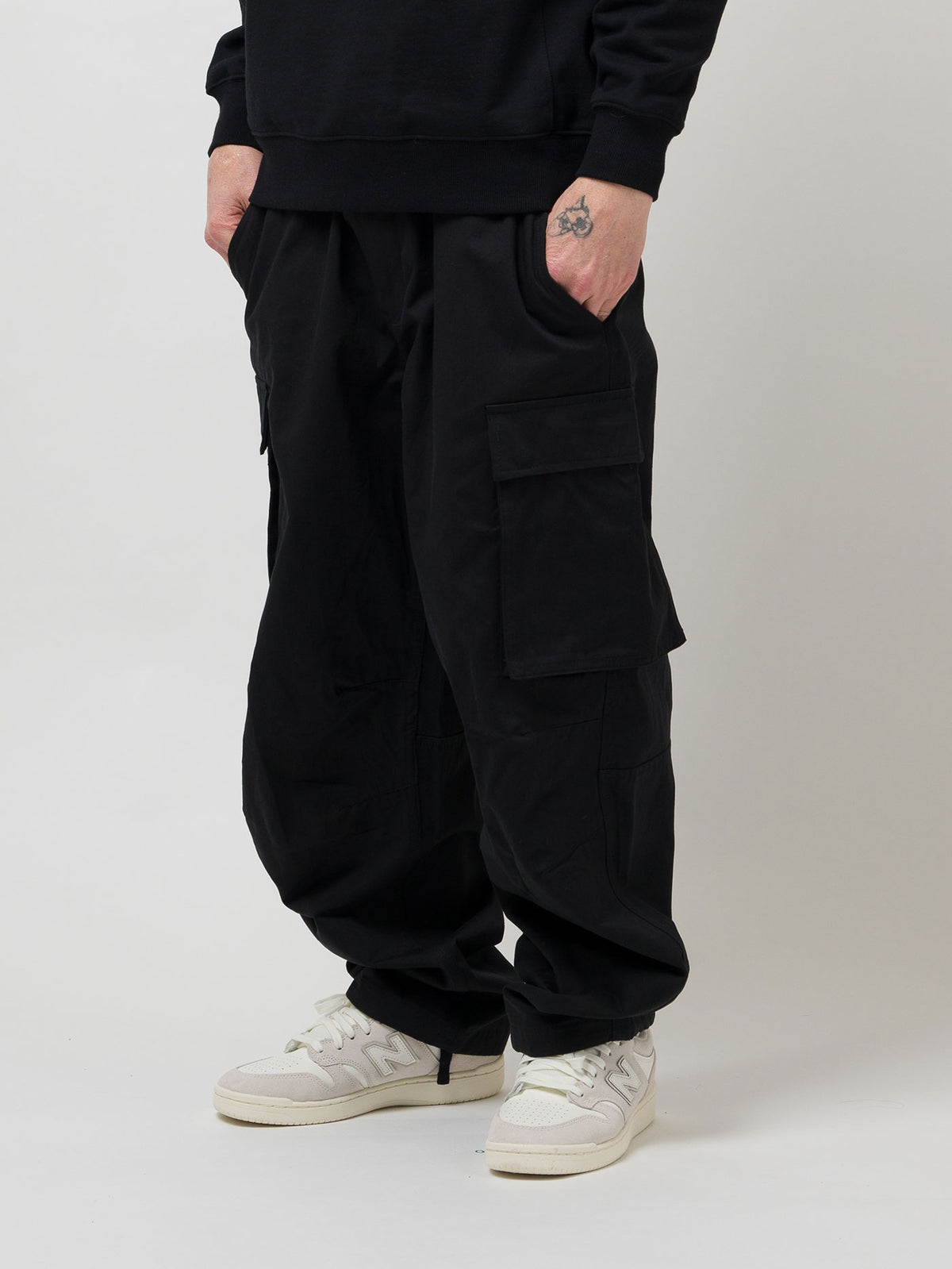 PARATROOPER V2 COTTON CARGO PANTS | BLACK
