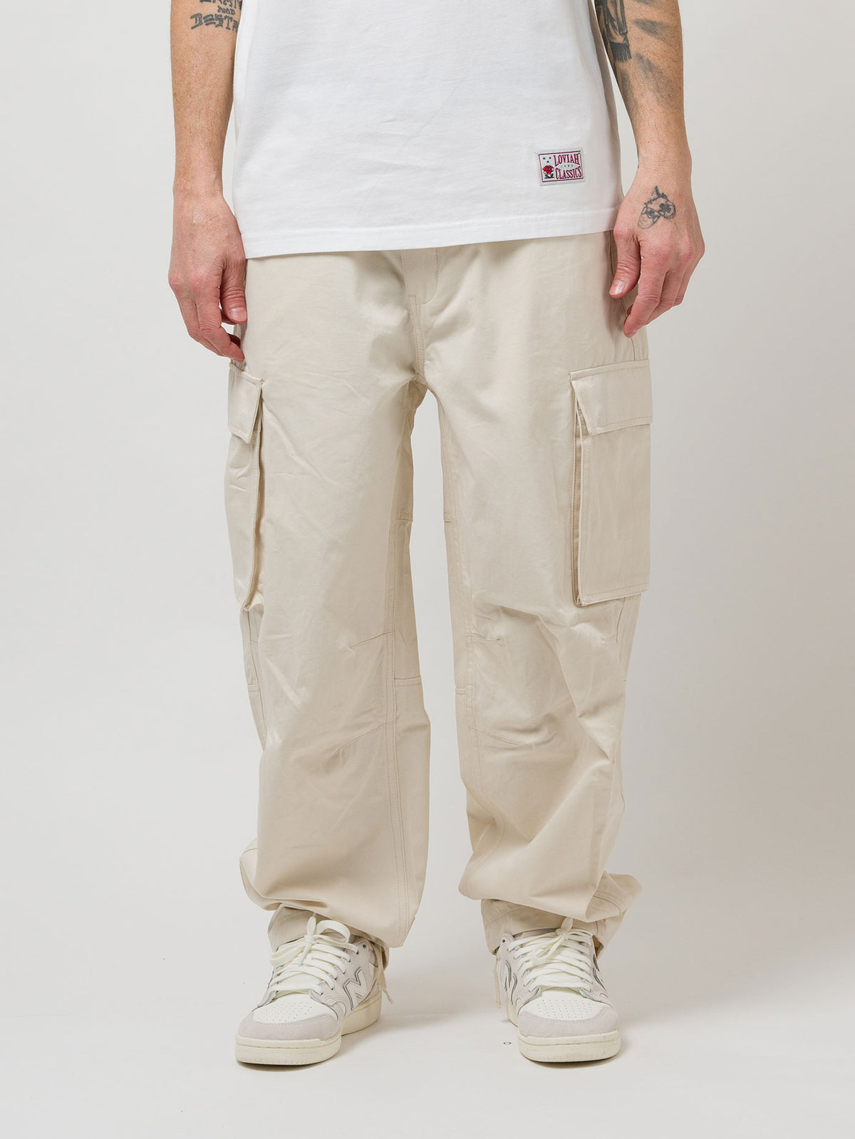PARATROOPER V2 COTTON CARGO PANTS | LIGHT BONE