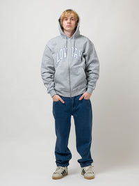 TEAM ZIP HOODIE | HEATHER GREY