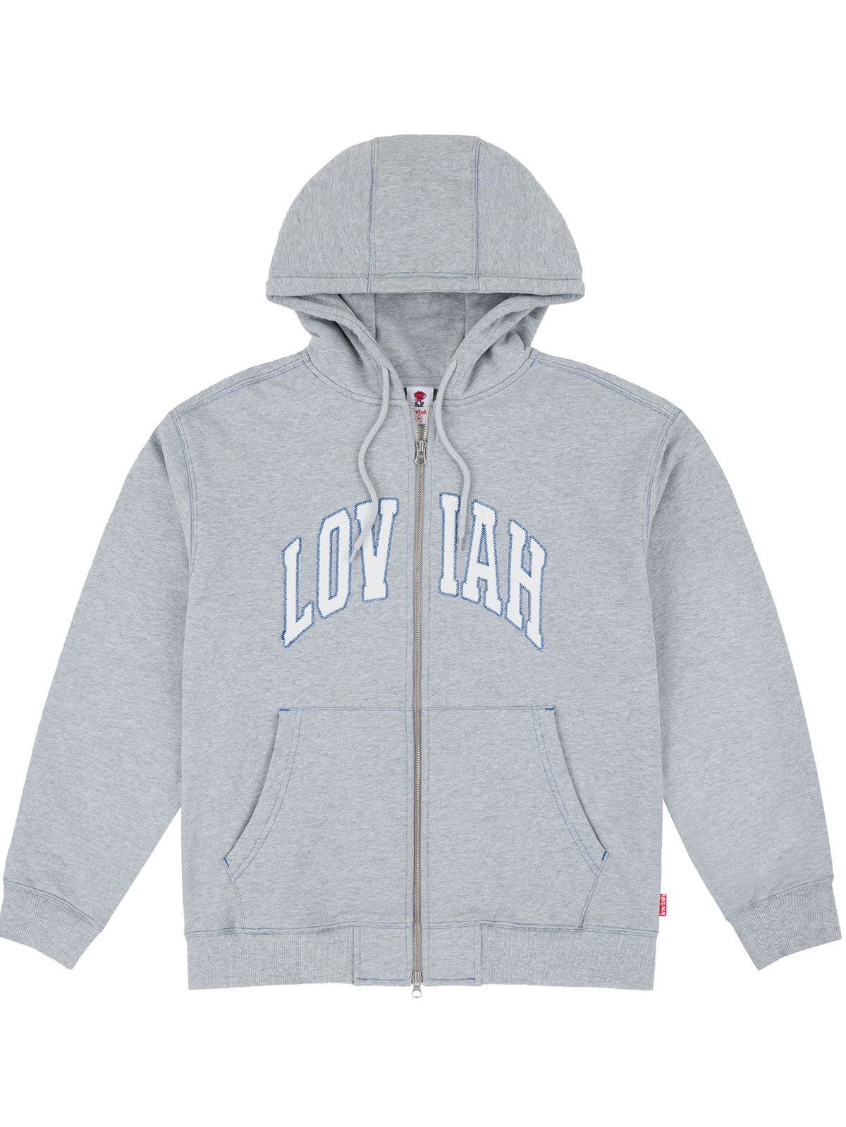 TEAM ZIP HOODIE | HEATHER GREY