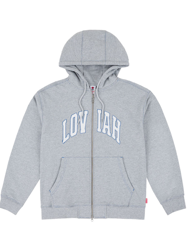 TEAM ZIP HOODIE | HEATHER GREY