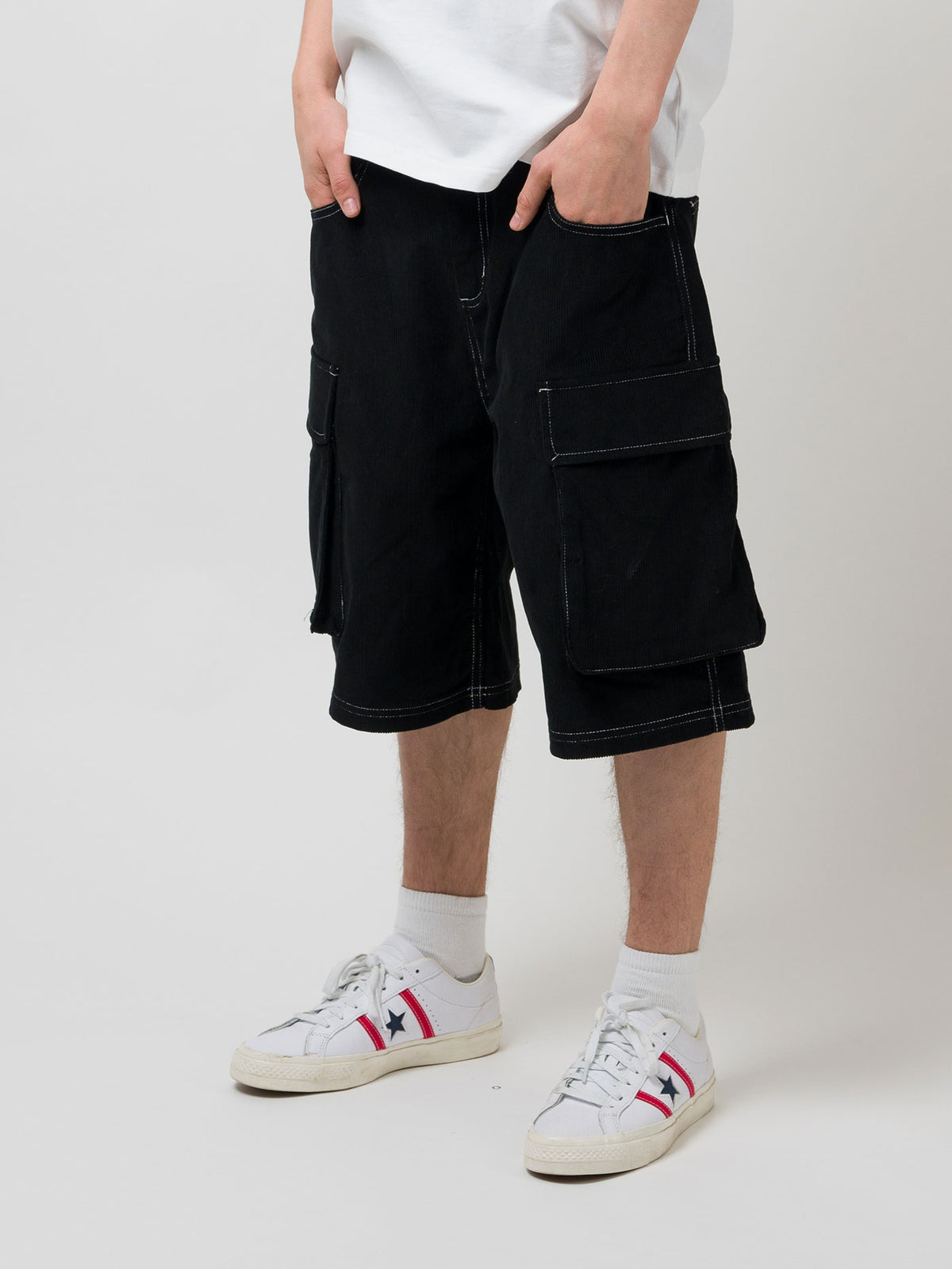 TROOPER CORDUROY SHORTS | JET BLACK