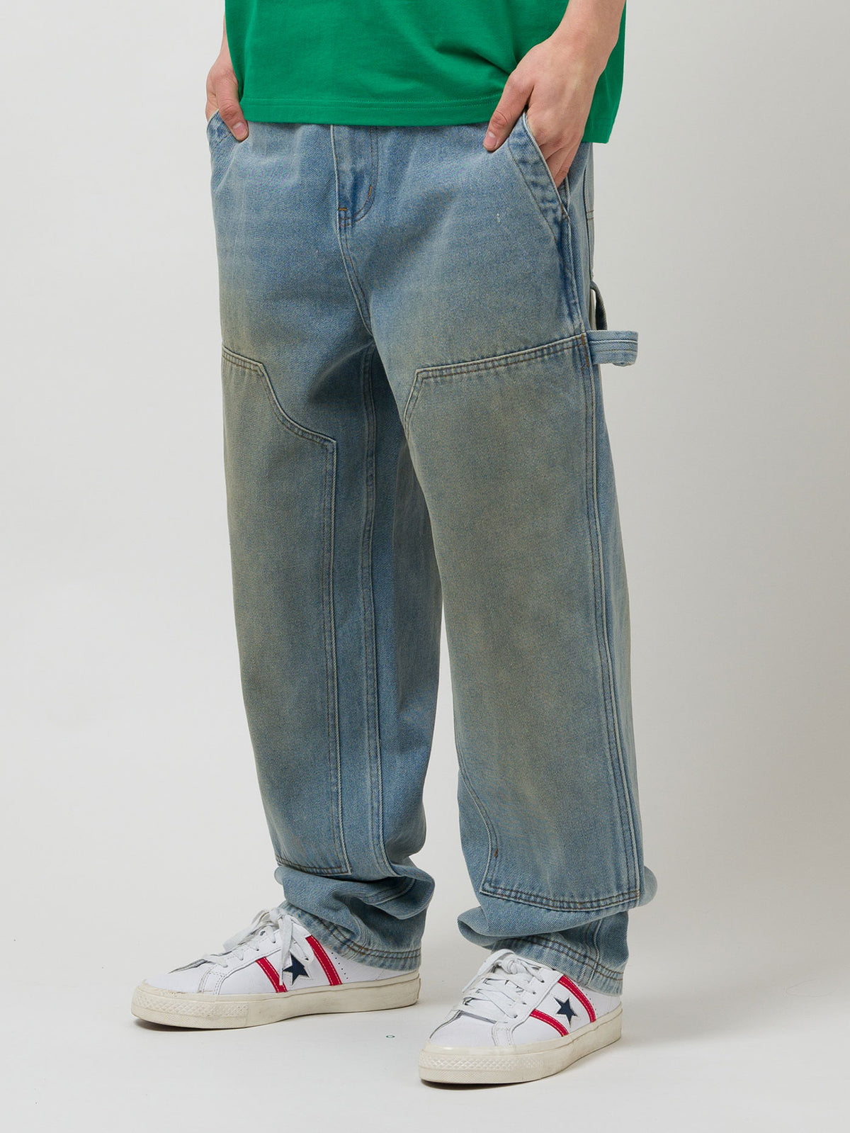 WORK DENIM SAND BLASTED | DIRTY BLEACH FADE